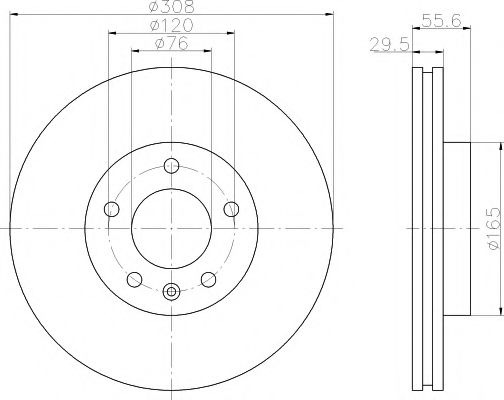 Тормозной диск BEHR/HELLA 8DD 355 109-661