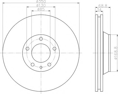 Тормозной диск BEHR/HELLA 8DD 355 109-761