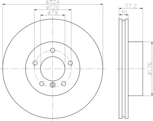 Тормозной диск BEHR/HELLA 8DD 355 109-921
