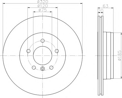 Тормозной диск BEHR/HELLA 8DD 355 109-941