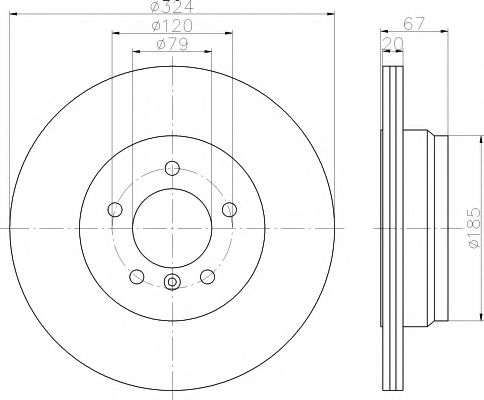 Тормозной диск BEHR/HELLA 8DD 355 110-021