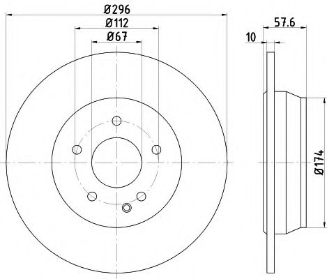 Тормозной диск BEHR/HELLA 8DD 355 110-091