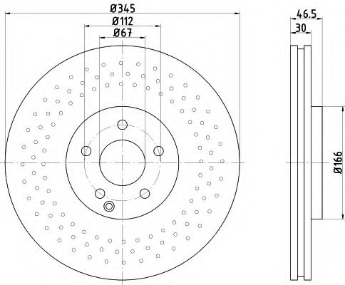 Тормозной диск BEHR/HELLA 8DD 355 121-321