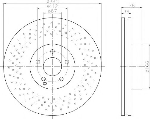Тормозной диск BEHR/HELLA 8DD 355 110-181