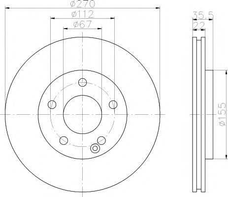 Тормозной диск BEHR/HELLA 8DD 355 110-231