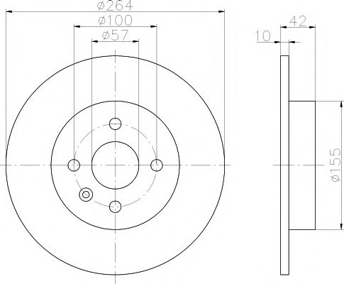 Тормозной диск BEHR/HELLA 8DD 355 110-271