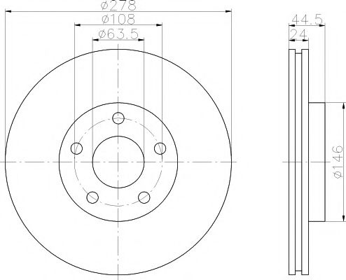 Тормозной диск BEHR/HELLA 8DD 355 110-281