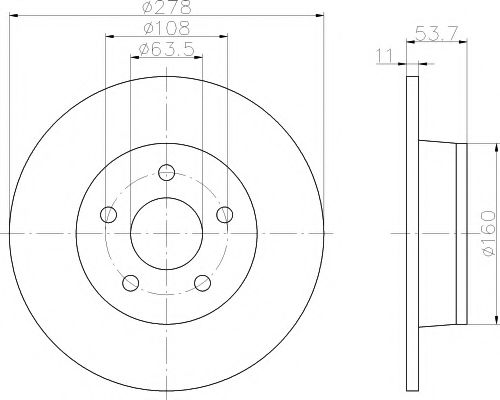 Тормозной диск BEHR/HELLA 8DD 355 110-291