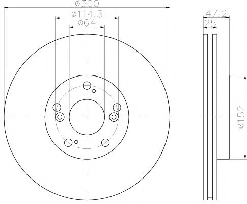 Тормозной диск BEHR/HELLA 8DD 355 110-301