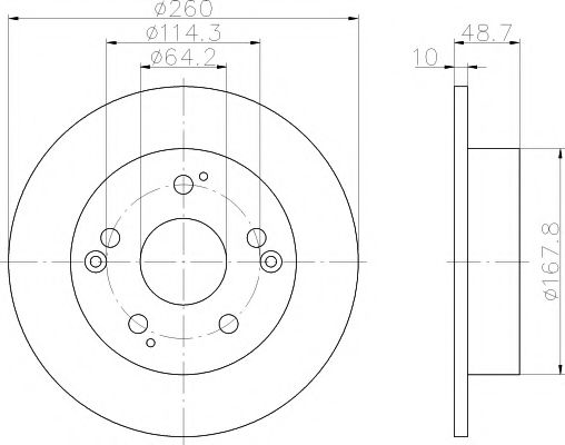 Тормозной диск BEHR/HELLA 8DD 355 110-311
