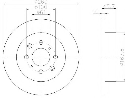 Тормозной диск BEHR/HELLA 8DD 355 110-331