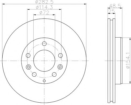 Тормозной диск BEHR/HELLA 8DD 355 110-361