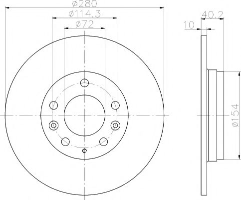 Тормозной диск BEHR/HELLA 8DD 355 110-381
