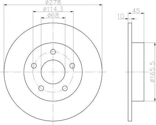 Тормозной диск BEHR/HELLA 8DD 355 110-401