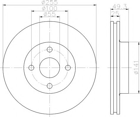 Тормозной диск BEHR/HELLA 8DD 355 118-621
