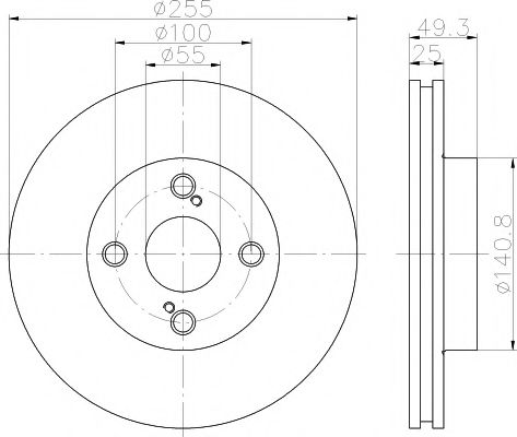 Тормозной диск BEHR/HELLA 8DD 355 110-431