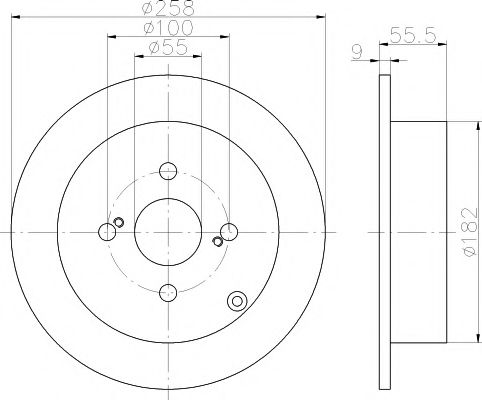 Тормозной диск BEHR/HELLA 8DD 355 110-471
