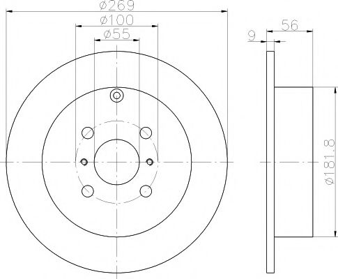 Тормозной диск BEHR/HELLA 8DD 355 110-491