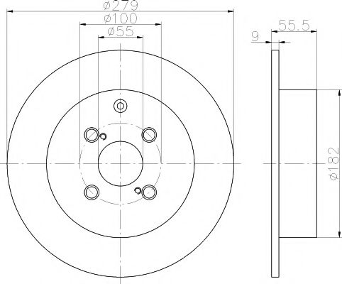 Тормозной диск BEHR/HELLA 8DD 355 110-511