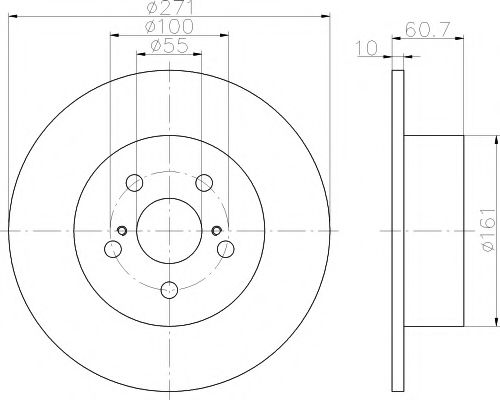Тормозной диск BEHR/HELLA 8DD 355 110-551