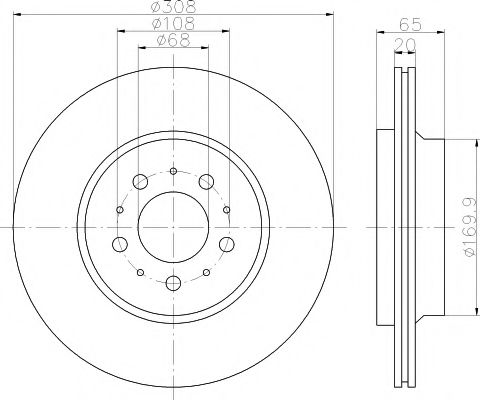 Тормозной диск BEHR/HELLA 8DD 355 110-611