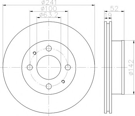 Тормозной диск BEHR/HELLA 8DD 355 110-641