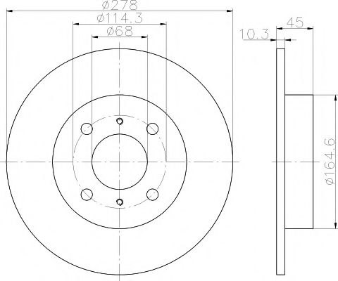 Тормозной диск BEHR/HELLA 8DD 355 110-661