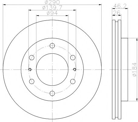 Тормозной диск BEHR/HELLA 8DD 355 118-631