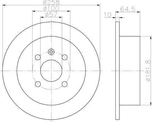 Тормозной диск BEHR/HELLA 8DD 355 110-691