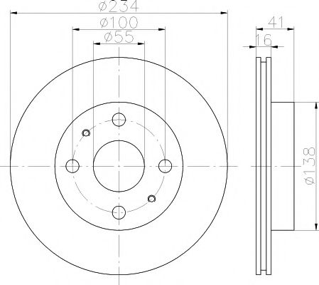 Тормозной диск BEHR/HELLA 8DD 355 110-701