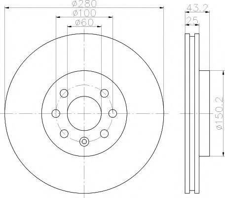 Тормозной диск BEHR/HELLA 8DD 355 110-741