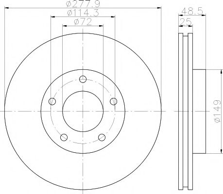 Тормозной диск BEHR/HELLA 8DD 355 110-881