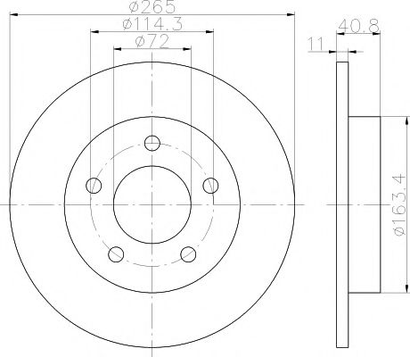Тормозной диск BEHR/HELLA 8DD 355 110-901