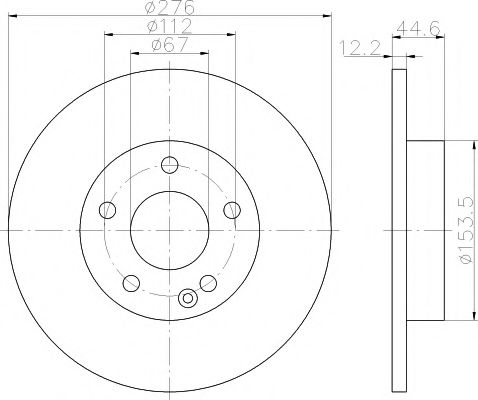 Тормозной диск BEHR/HELLA 8DD 355 111-041