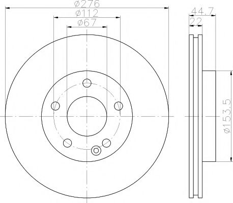 Тормозной диск BEHR/HELLA 8DD 355 111-061
