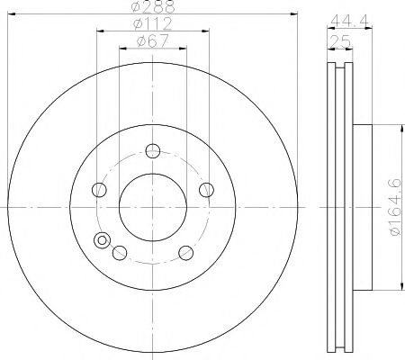 Тормозной диск BEHR/HELLA 8DD 355 111-081