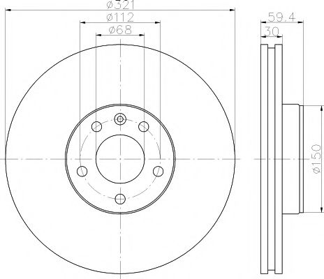 Тормозной диск BEHR/HELLA 8DD 355 111-141