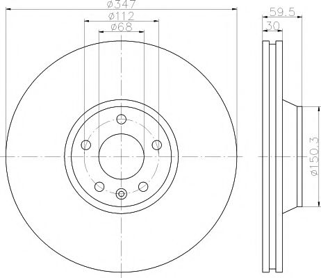 Тормозной диск BEHR/HELLA 8DD 355 111-161