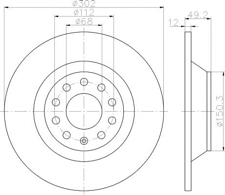Тормозной диск BEHR/HELLA 8DD 355 111-181
