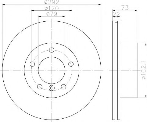 Тормозной диск BEHR/HELLA 8DD 355 111-241