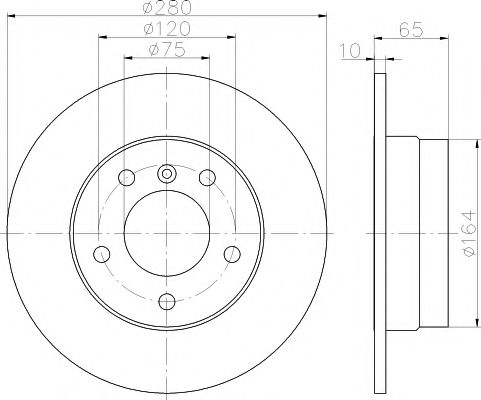 Тормозной диск BEHR/HELLA 8DD 355 111-261