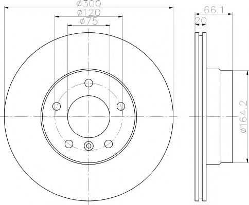Тормозной диск BEHR/HELLA 8DD 355 111-281
