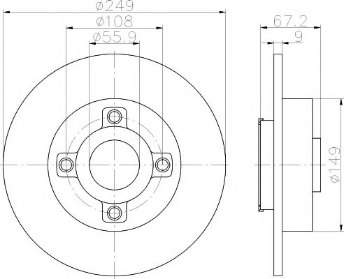 Тормозной диск BEHR/HELLA 8DD 355 111-331