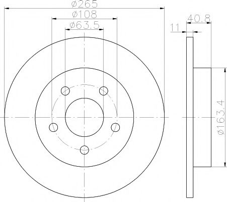 Тормозной диск BEHR/HELLA 8DD 355 111-381