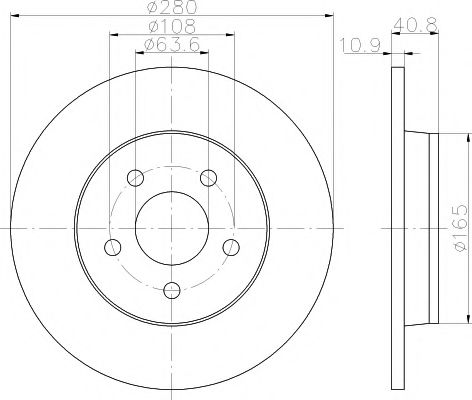 Тормозной диск BEHR/HELLA 8DD 355 111-401