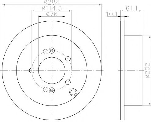 Тормозной диск BEHR/HELLA 8DD 355 111-421
