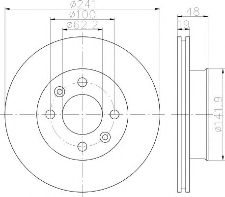 Тормозной диск BEHR/HELLA 8DD 355 111-431