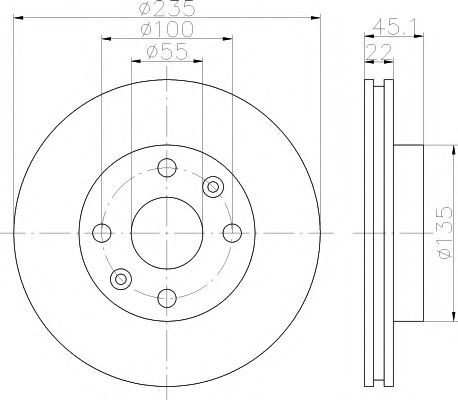 Тормозной диск BEHR/HELLA 8DD 355 111-441