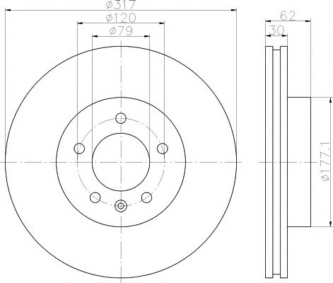 Тормозной диск BEHR/HELLA 8DD 355 118-641