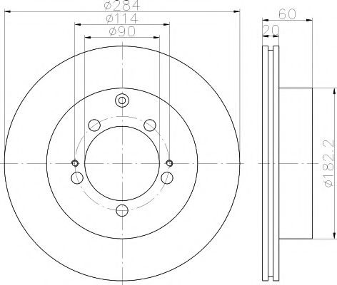 Тормозной диск BEHR/HELLA 8DD 355 111-491